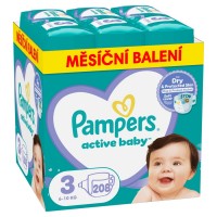 Pampers Active Baby 3 plenky 6-10kg 208ks