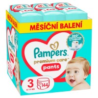 Pampers Premium Care Pants 3 plenkové kalhotky 6-11kg 144ks