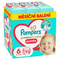 Pampers Premium Care Pants 6 plenkové kalhotky 13-19kg 93ks