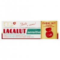 Lacalut Sensitive zubní pasta 75 ml + dentální niť