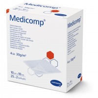 Kompresy Medicomp Sterilní 10x10cm,netkaný textil,25x2ks