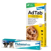 Adtab 450mg žvýkací tablety pro psy >11-22kg 1ks + Flubenol Kh 44mg/ml perorální pasta 7.5ml