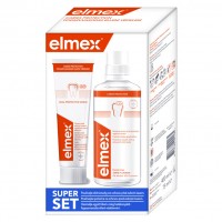 Elmex Caries Protection ústní voda 400 ml + zubní pasta 75 ml