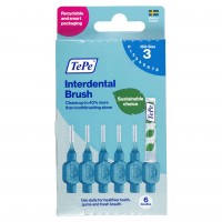 Tepe Mezizubní kartáčky 3 modré 0,6 mm v papírové krabičce 6 kusů