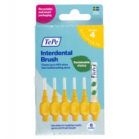 Tepe Mezizubní kartáčky 4 žluté 0,7 mm v papírové krabičce 6 kusů