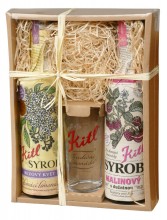 Kitl Syrob Bez+malina 2x500ml + Sklenička