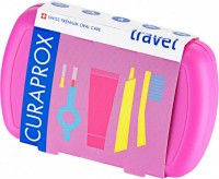Curaprox Travel set cestovní sada růžová