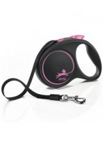 Vodítko Flexi Black Design M pásek 5m/25kg růžová new