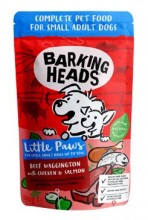 Barking Heads Little paws Beef Chick Salm kapsička 150g