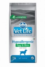 Vet Life Natural dog hypo egg & rice 2kg