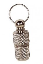 Přívěsek na obojek kovová tuba na adresu stříbrná Zolux