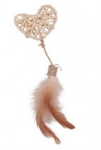 Hračka kočka Ethicat Rattan srdce Zolux