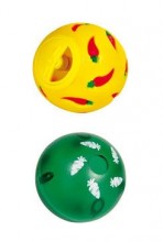 Hračka králík míček s otvory na krmivo Snacky 7cm