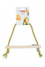 Houpačka pro ptáky dřevěná s provazem 27cm Zolux