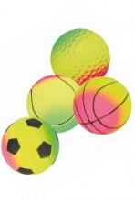 Hračka pes míč mechová guma neon 6cm Trixie
