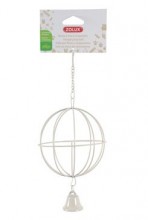 Krmítko pro hlodavce závěsná koule kov béžová Zolux