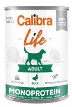 Calibra Dog Life  konzerva adult Duck With Rice 400g