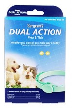 Sergeanťs Dual antiparazitní obojek pro malé psi a kočky 34cm