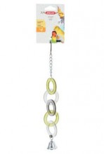 Hračka pro ptáky kroužky akryl Zolux