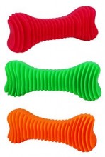 Hračka pes kost dentální  žebrovaná plovací 12cm SP