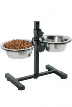Miska nerez stojan nastavitelný 2 misky pes 0,7l Zolux