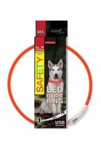 Obojek Dog Fantasy světelný USB oranžový 65cm 1ks