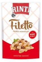 Rinti Dog Filetto kapsa kuře hovězí v želé 100g