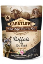 Carnilove Dog Pouch paté buffalo & rose petals 300g