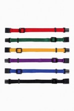 Obojek nylon pro štěňata rozlišovací černá-orchid M-L 6ks Tr