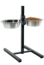 Miska nerez stojan nastavitelný 2 misky pes 1,5l Zolux