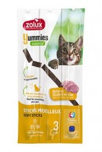 Pochoutka Kočka Yummies krůtí a játra 3ks Zolux