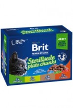 Brit Premium Cat Kapsa Sterilised Plate 1200g(12x100g)