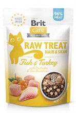 Brit Raw Treat Cat Hair&skin, Fish&turkey 40g