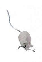 Hračka kočka myš 5cm kožešinová šedá