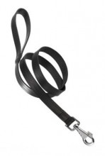 Vodítko kožené natural G 120cmx15mm černé