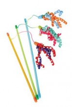 Hračka kočka udice Ribbon Fishing mix barev Zolux