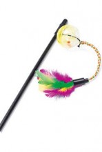 Hračka kočka udice Day And Night s míčkem a peřím Kar