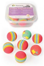 Hračka box míček duhový mechový 4cm 7ks