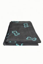 Deka pro psy Beany šedá a modré kostičky 100x70cm Trixie