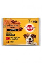 Pedigree kapsa masový výběr s mrkví ve šťávě 4x100g