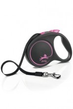 Vodítko Flexi Black Design L pásek 5m/50kg růžová new