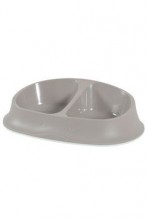 Miska plast dvojmiska kočka Smart 2x0,25l béžová Zolux