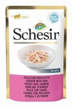 Schesir Cat Kapsa Adult Kuře/šunka 50g