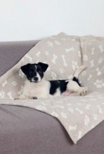 Deka pro psy Kenny béžová a kostičky 100x75cm Trixie