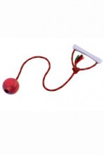 Hračka pes míč aport na šňůrce plovací vanilková 7cm SP