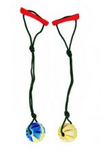 Hračka pes míč aport spirála na šňůrce vanilkový 6cm SP