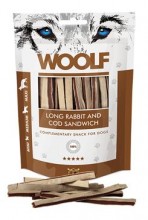 Woolf pochoutka soft rabbit&cod sandwich long 100g