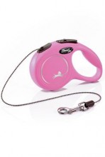 Vodítko Flexi classic new XS lanko 3m/8kg růžová