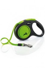 Vodítko Flexi Neon M pásek 5m/25kg černá/zelená new