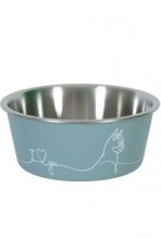 Miska nerez kočka Love Cat 400ml modrá Zolux